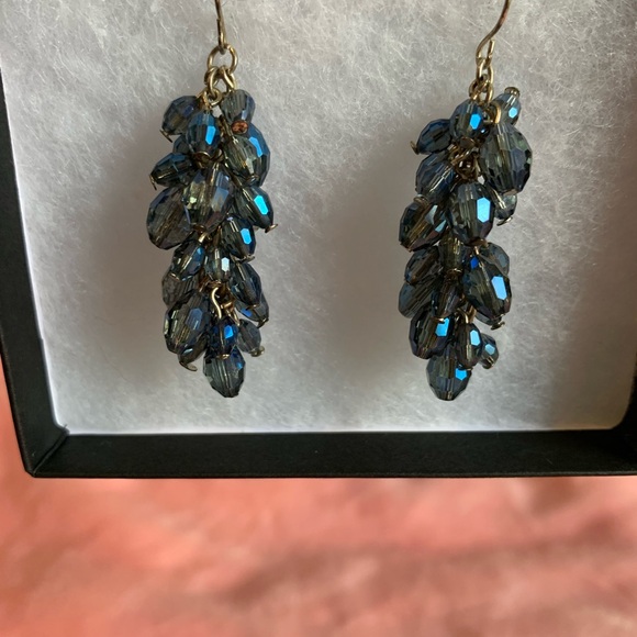 Light Blue Beaded Earrings - Picture 5 of 6